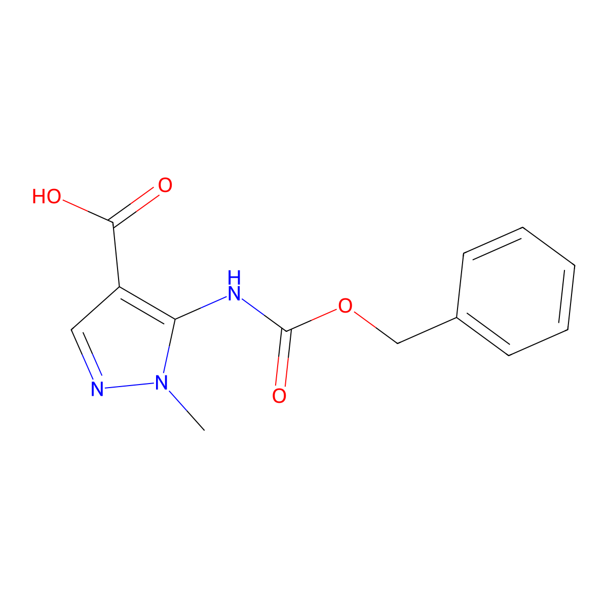 5-{[(benzyloxy)carbonyl]amino}-1-methyl-1H-pyrazole-4-carboxylic acid molecular structure, CAS 2248354-18-7