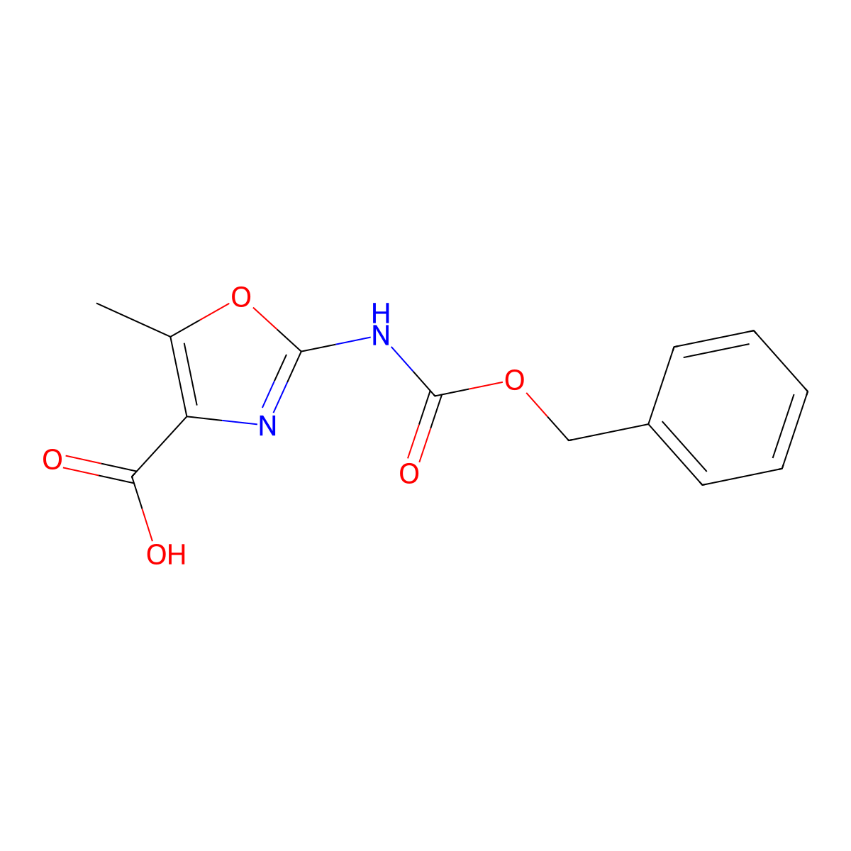 2-{[(Benzyloxy)carbonyl]amino}-5-methyl-1,3-oxazole-4-carboxylic acid molecular structure, CAS 2248354-40-5