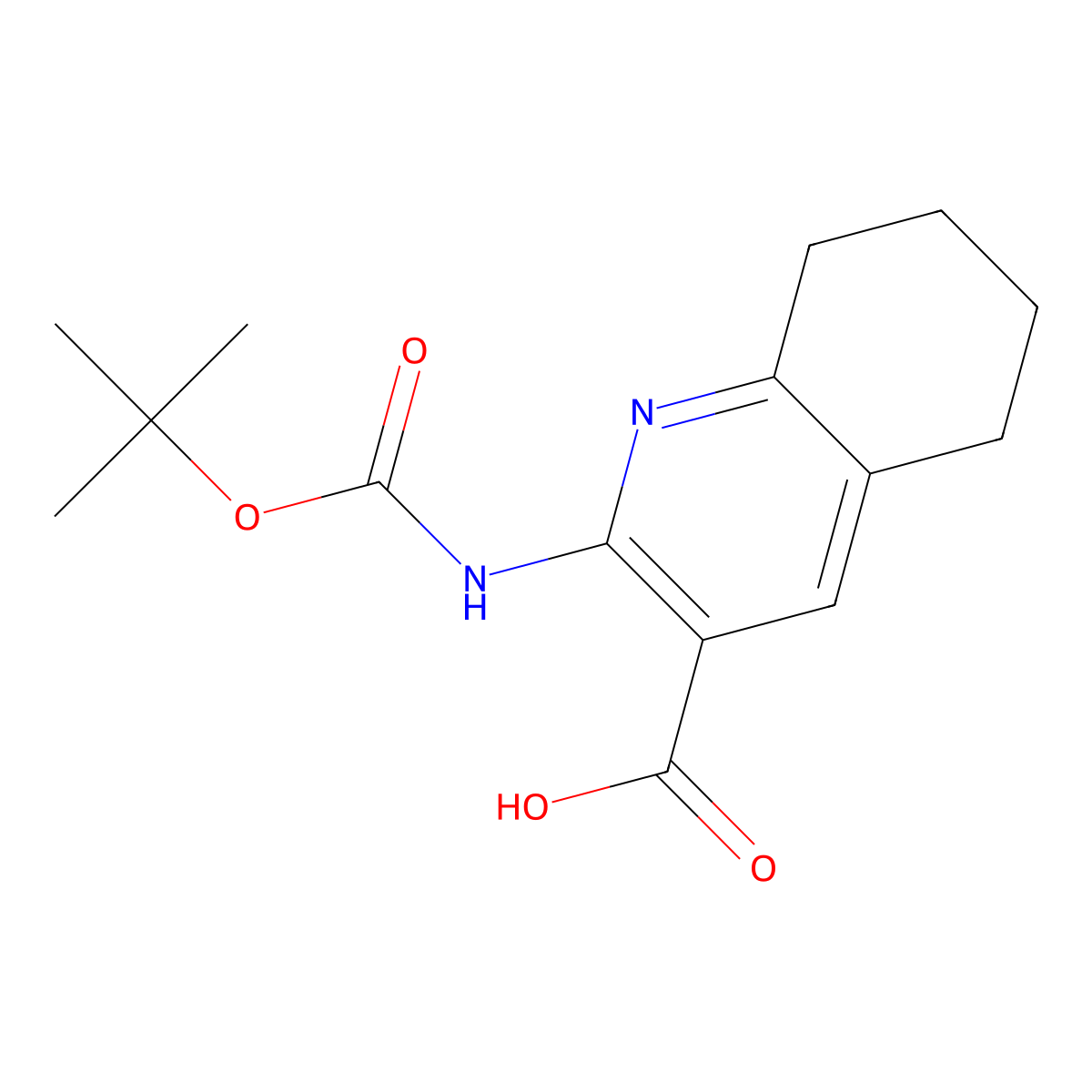 2-{[(Tert-butoxy)carbonyl]amino}-5,6,7,8-tetrahydroquinoline-3-carboxylic acid molecular structure, CAS 2248354-88-1