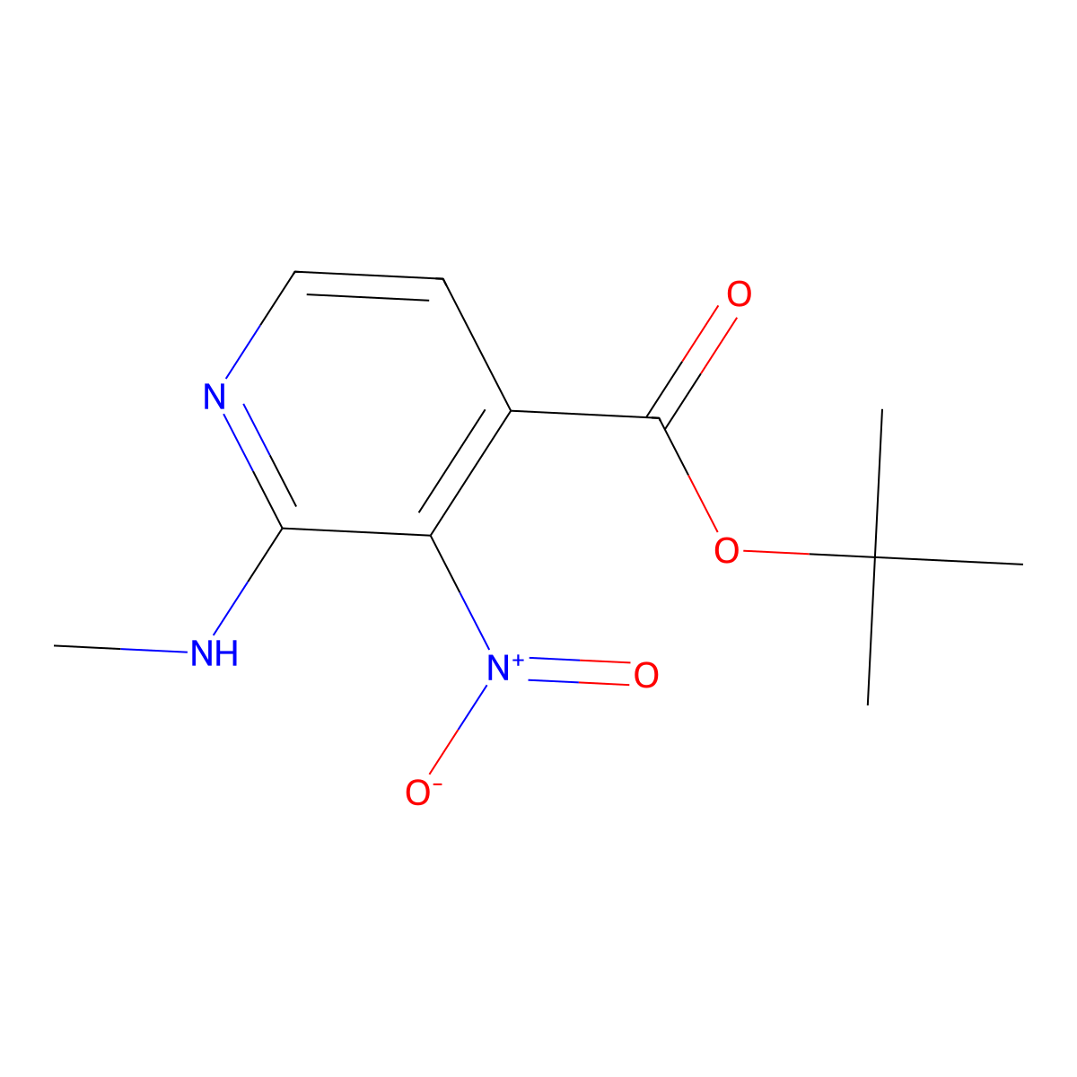 Tert-butyl 2-(methylamino)-3-nitropyridine-4-carboxylate molecular structure, CAS 2248355-69-1