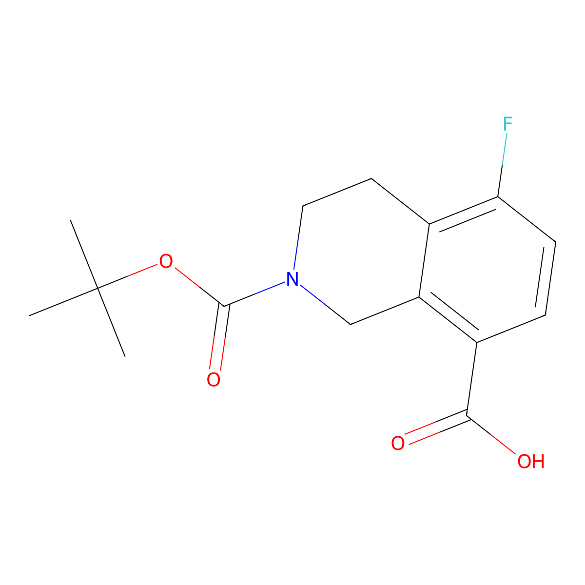 2-[(Tert-butoxy)carbonyl]-5-fluoro-1,2,3,4-tetrahydroisoquinoline-8-carboxylicacid molecular structure, CAS 2248355-88-4