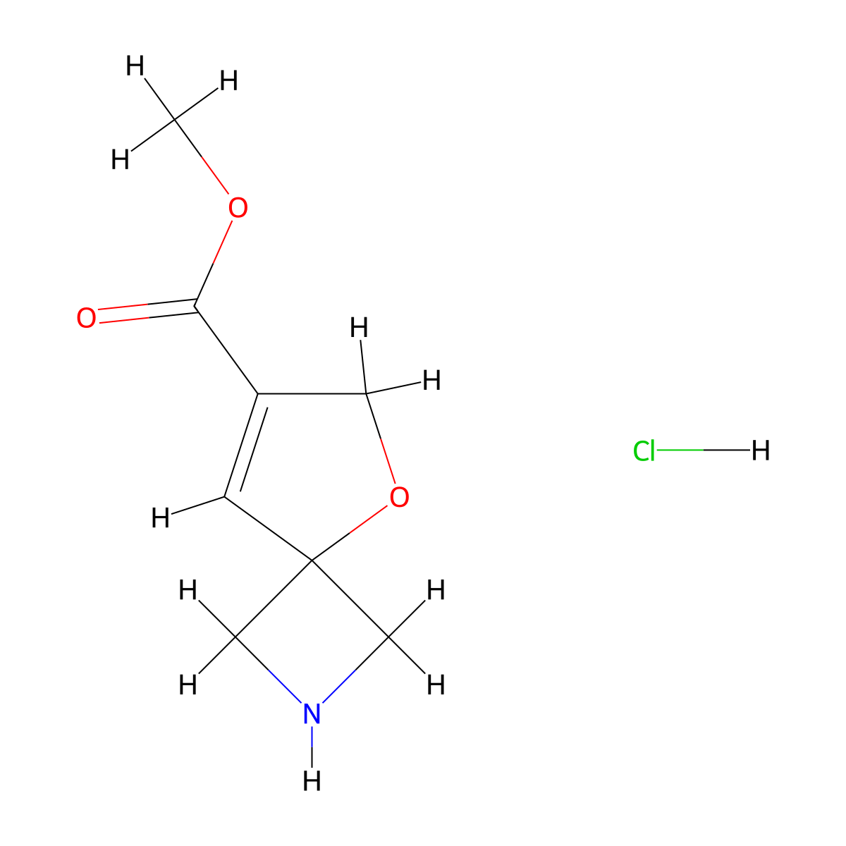 Methyl 5-oxa-2-azaspiro[3.4]oct-7-ene-7-carboxylate hydrochloride molecular structure, CAS 2248356-10-5