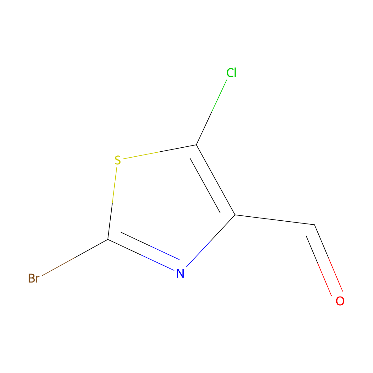 2-Bromo-5-chloro-1,3-thiazole-4-carbaldehyde molecular structure, CAS 2248356-12-7