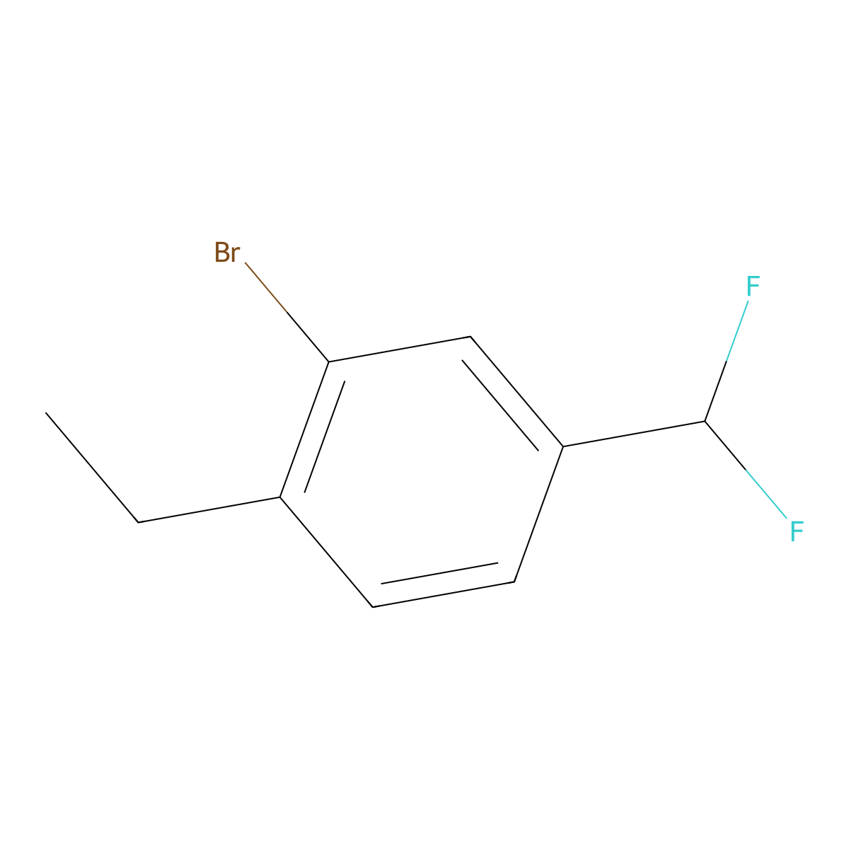 2-Bromo-4-(difluoromethyl)-1-ethylbenzene molecular structure, CAS 2248356-51-4