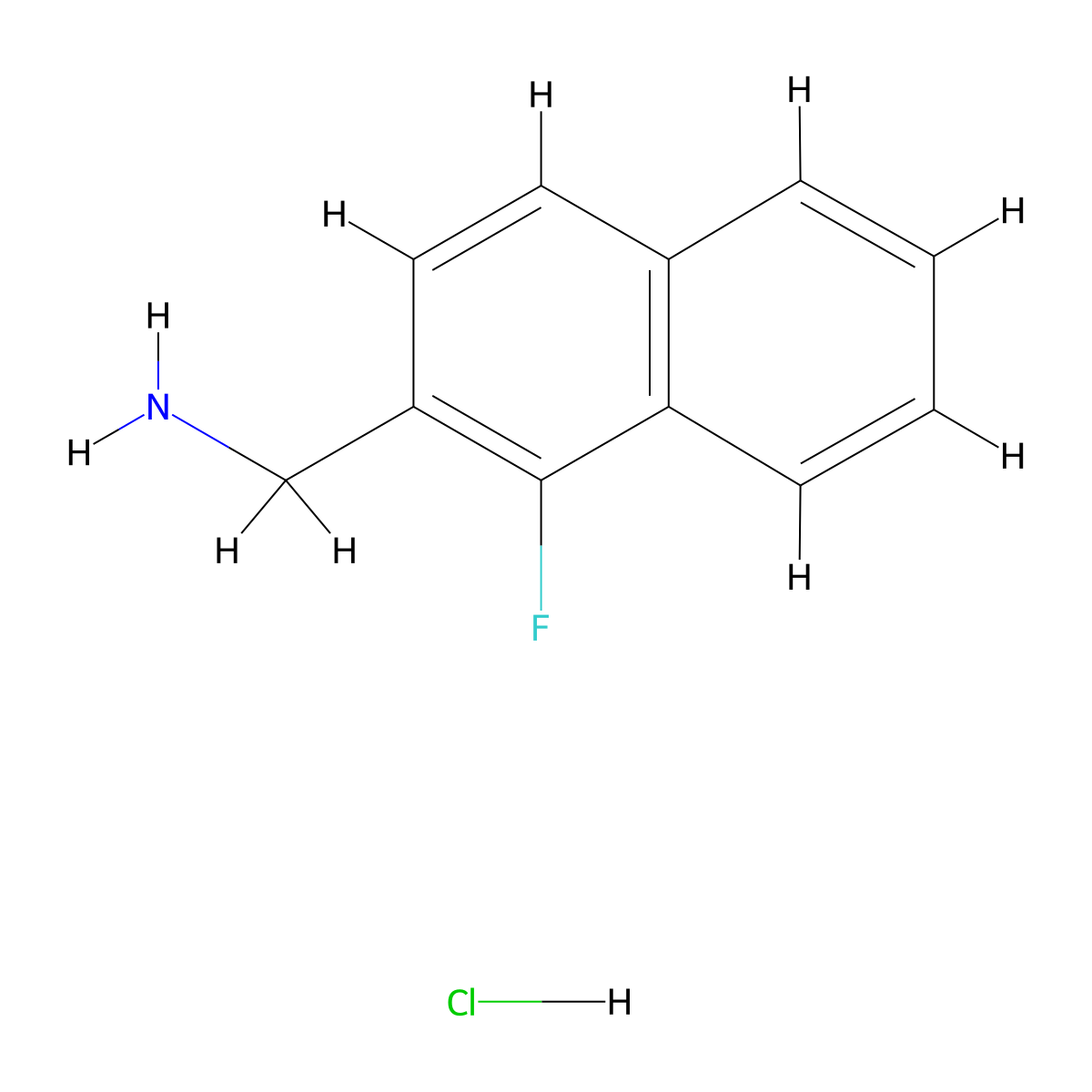 (1-Fluoronaphthalen-2-yl)methanamine hydrochloride molecular structure, CAS 2248356-53-6