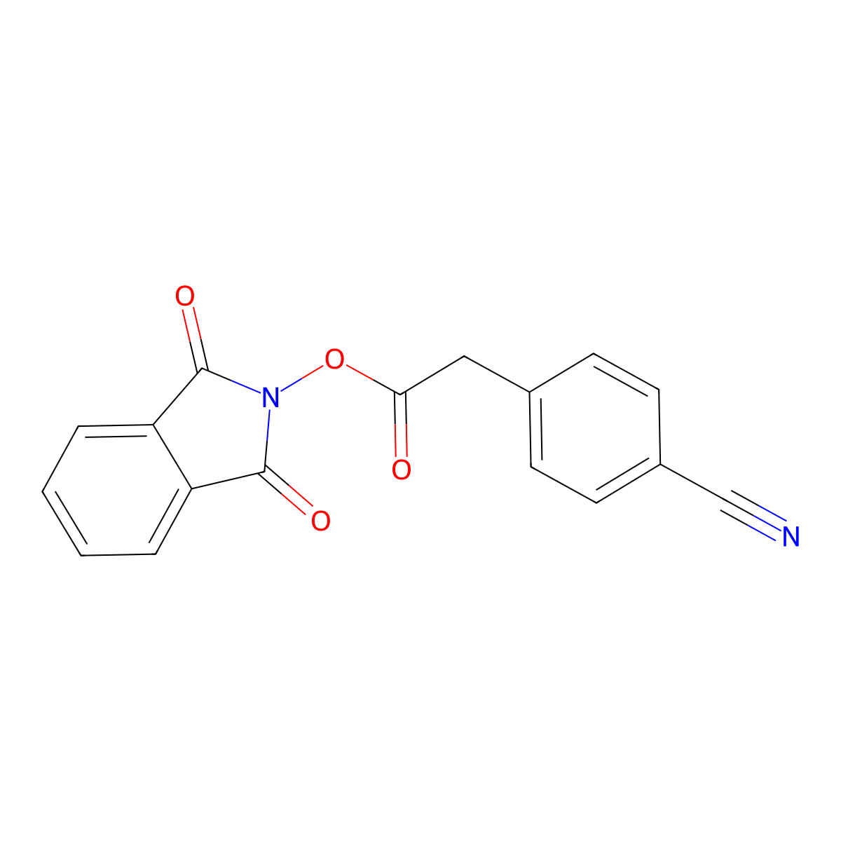 1,3-dioxo-2,3-dihydro-1H-isoindol-2-yl 2-(4-cyanophenyl)acetate molecular structure, CAS 2248356-74-1
