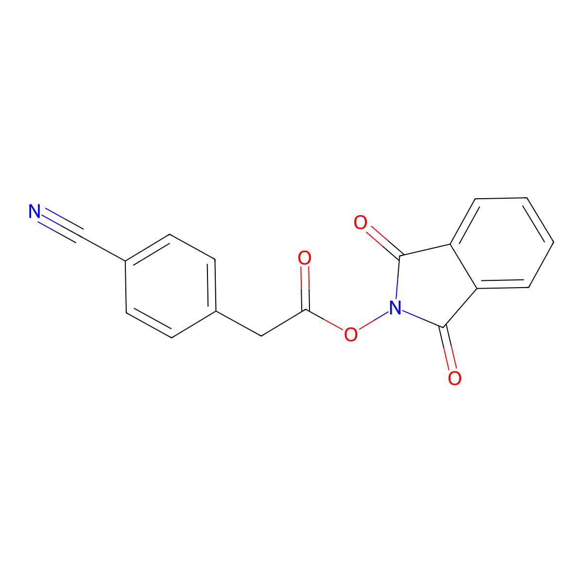 1,3-dioxo-2,3-dihydro-1H-isoindol-2-yl 2-(4-cyanophenyl)acetate molecular structure, CAS 2248356-74-1