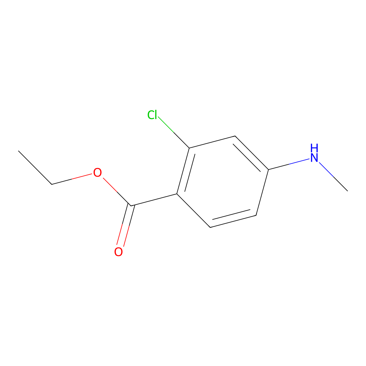 Ethyl 2-chloro-4-(methylamino)benzoate molecular structure, CAS 2248357-12-0