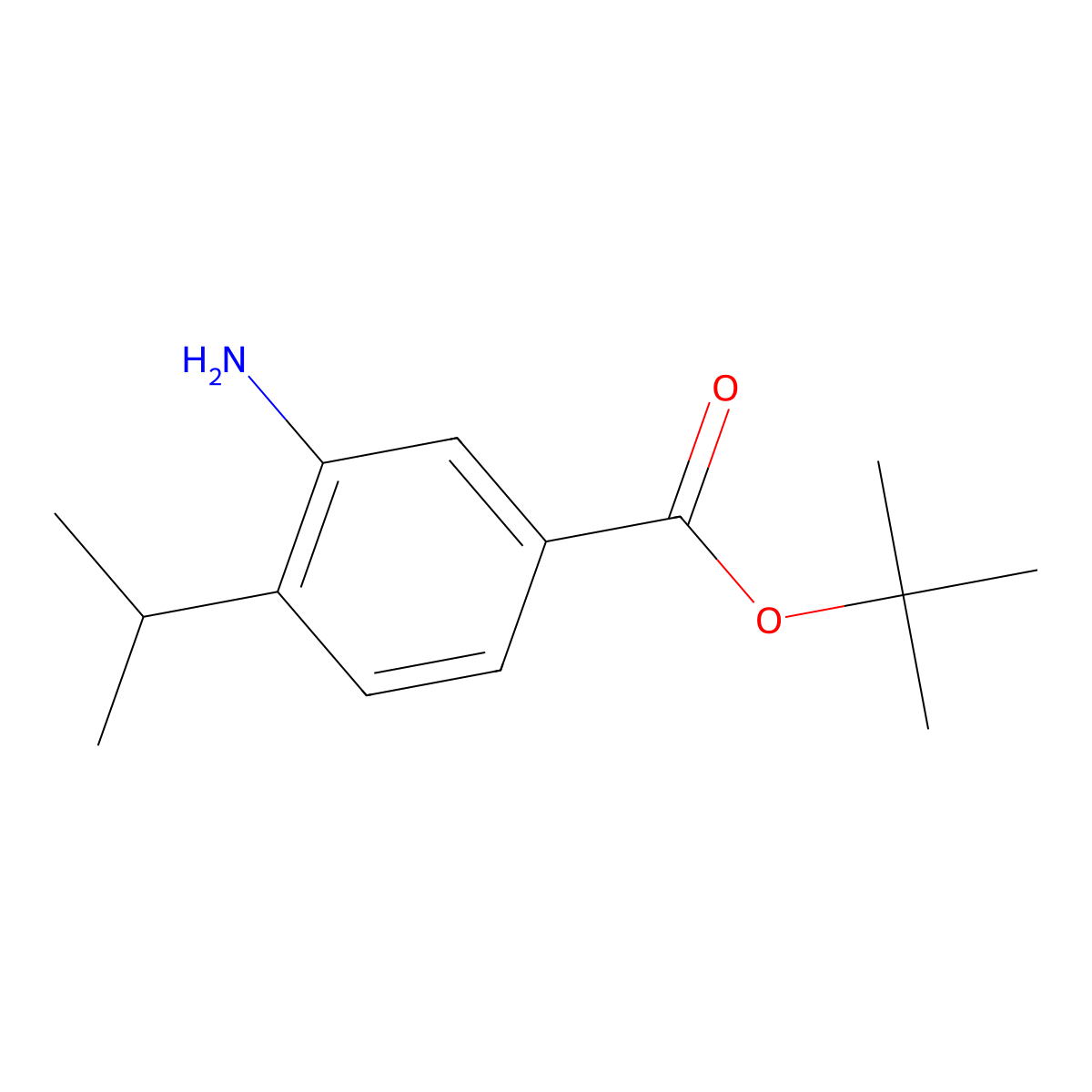 Tert-butyl 3-amino-4-(propan-2-yl)benzoate molecular structure, CAS 2248357-70-0