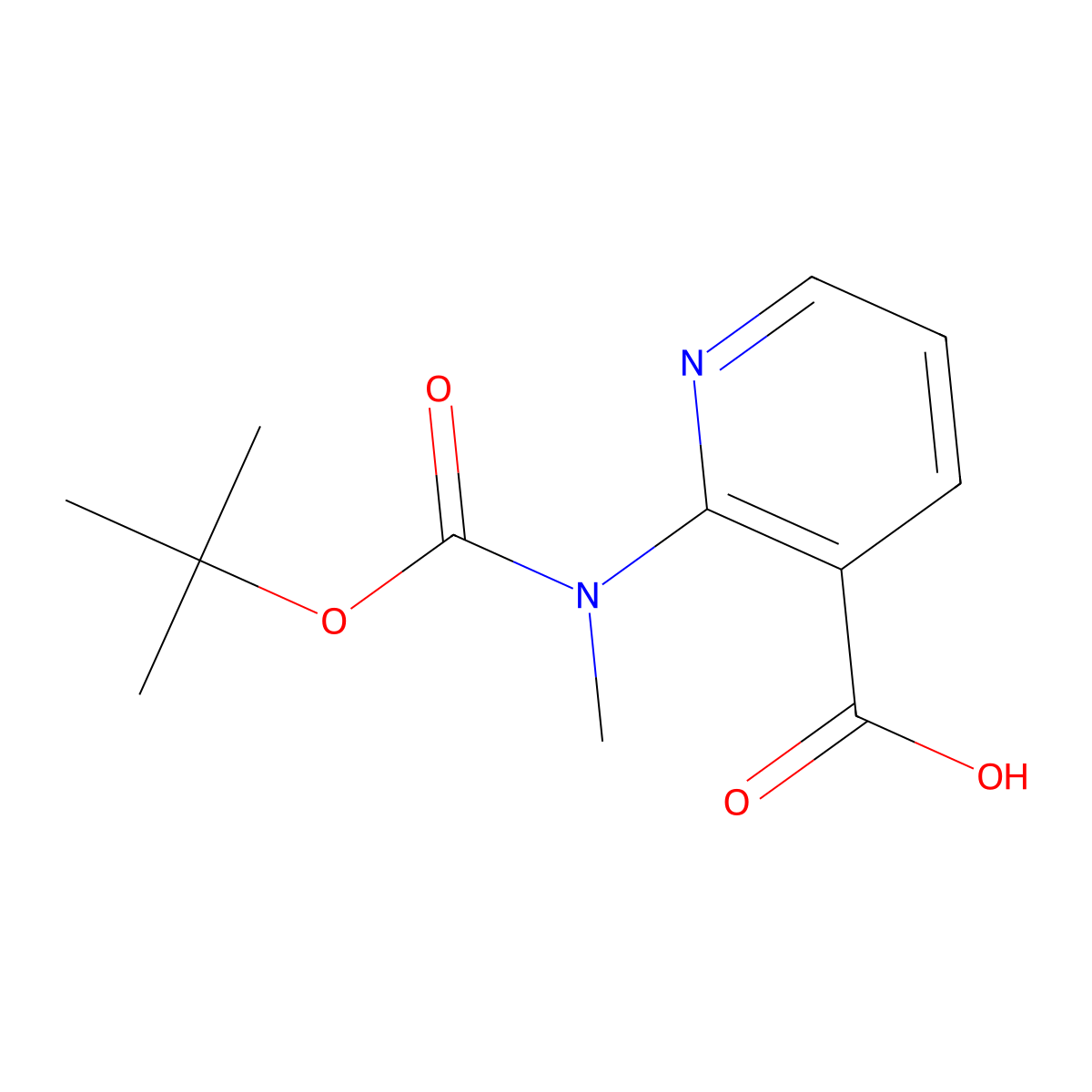 2-{[(Tert-butoxy)carbonyl](methyl)amino}pyridine-3-carboxylic acid molecular structure, CAS 2248357-79-9