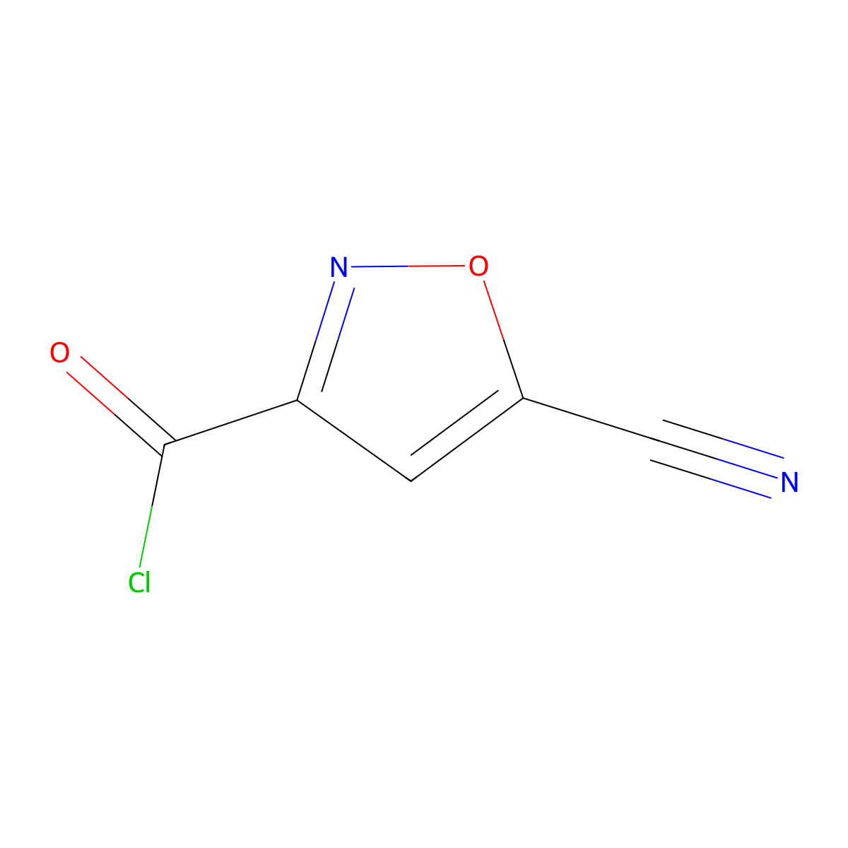5-Cyano-1,2-oxazole-3-carbonyl chloride molecular structure, CAS 2248358-46-3