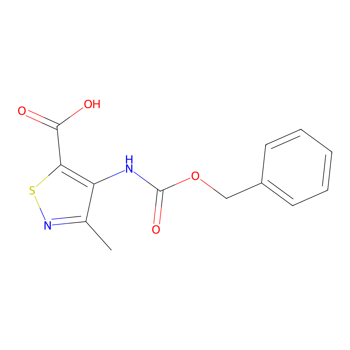 4-{[(Benzyloxy)carbonyl]amino}-3-methyl-1,2-thiazole-5-carboxylic acid molecular structure, CAS 2248358-67-8