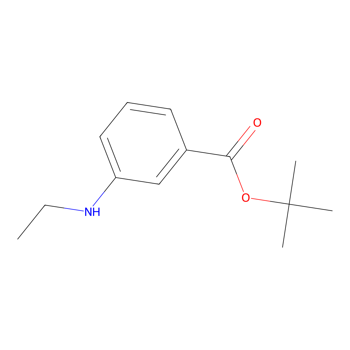 Tert-butyl 3-(ethylamino)benzoate molecular structure, CAS 2248359-41-1