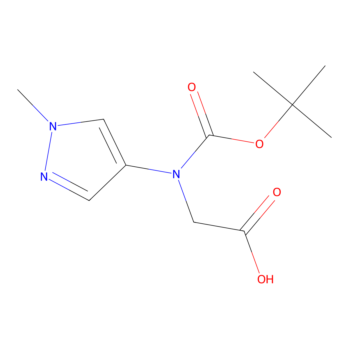 2-{[(tert-butoxy)carbonyl](1-methyl-1H-pyrazol-4-yl)amino}acetic acid molecular structure, CAS 2248359-44-4