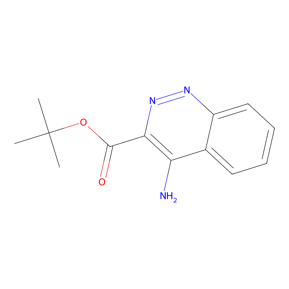Tert-butyl 4-aminocinnoline-3-carboxylate molecular structure, CAS 2248360-84-9