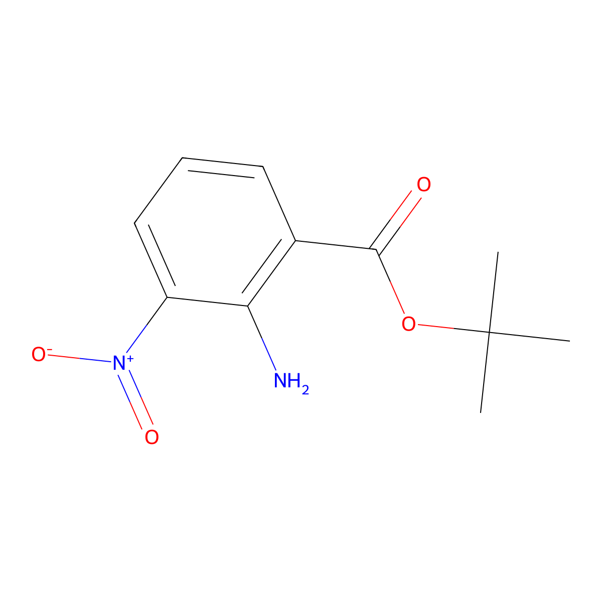 Tert-butyl 2-amino-3-nitrobenzoate molecular structure, CAS 2248361-60-4