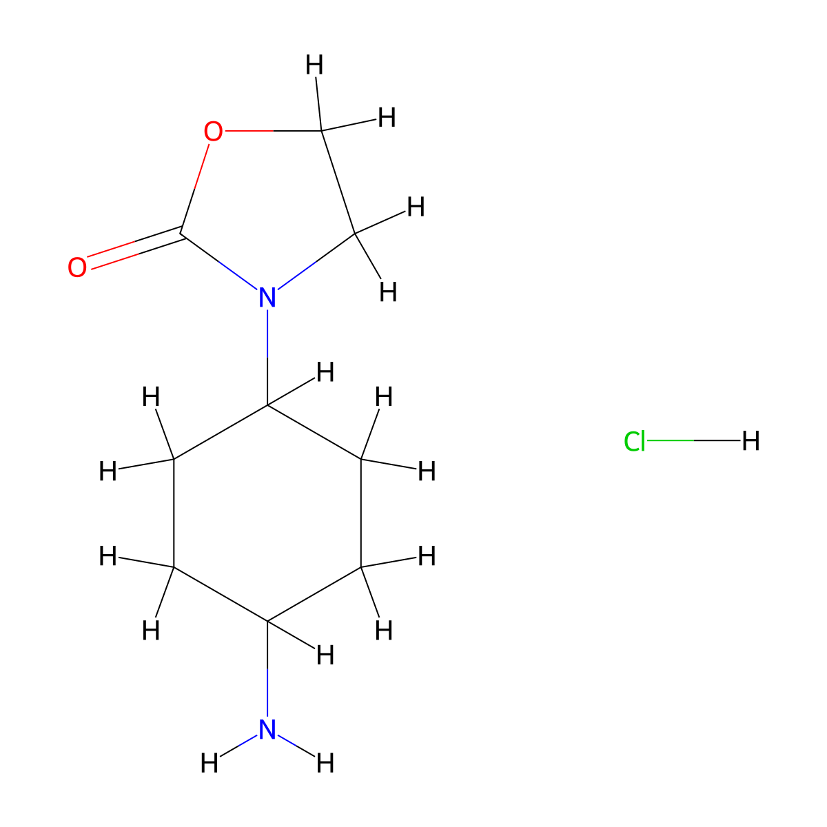 3-(4-Aminocyclohexyl)-1,3-oxazolidin-2-one hydrochloride molecular structure, CAS 2248361-67-1