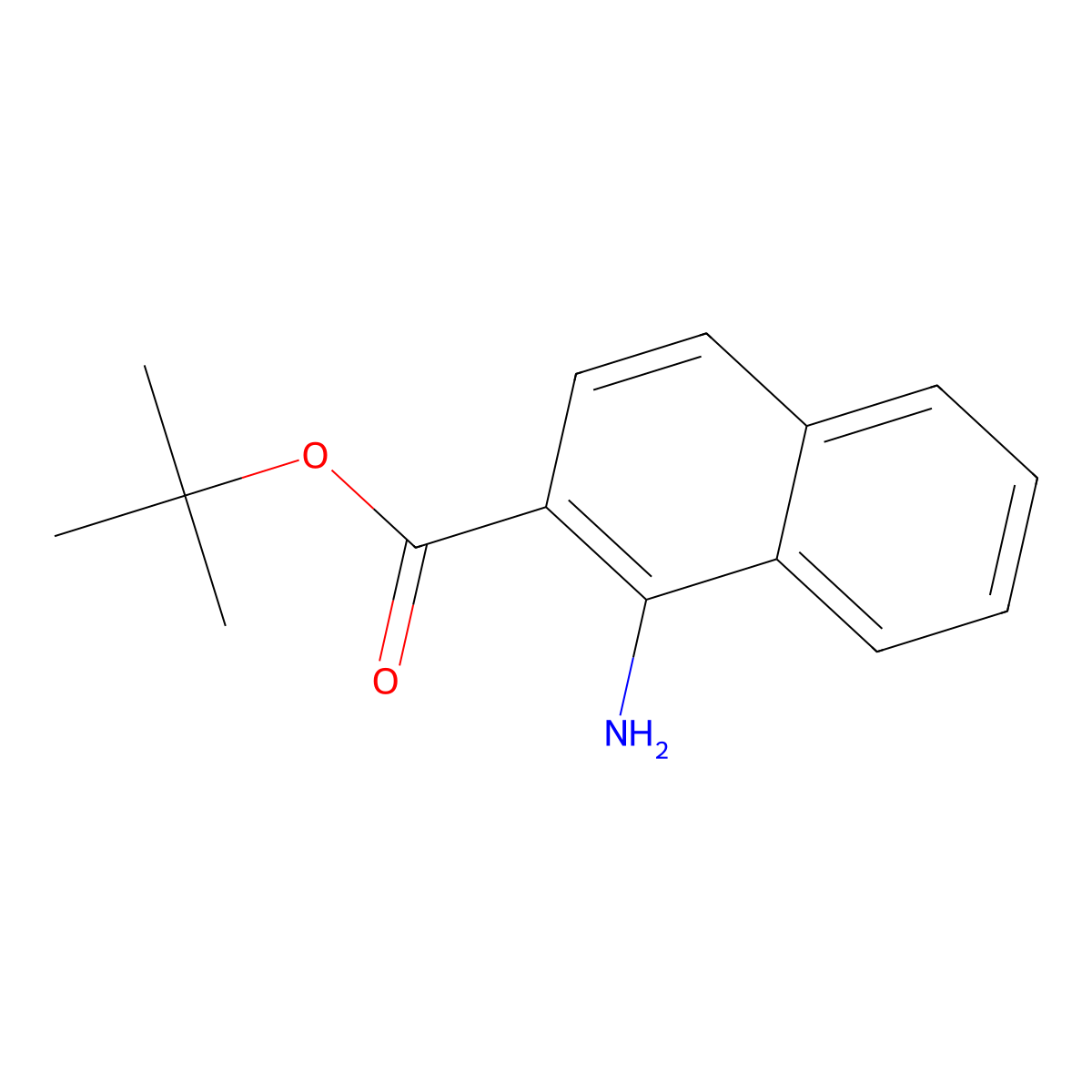 Tert-butyl 1-aminonaphthalene-2-carboxylate molecular structure, CAS 2248361-75-1