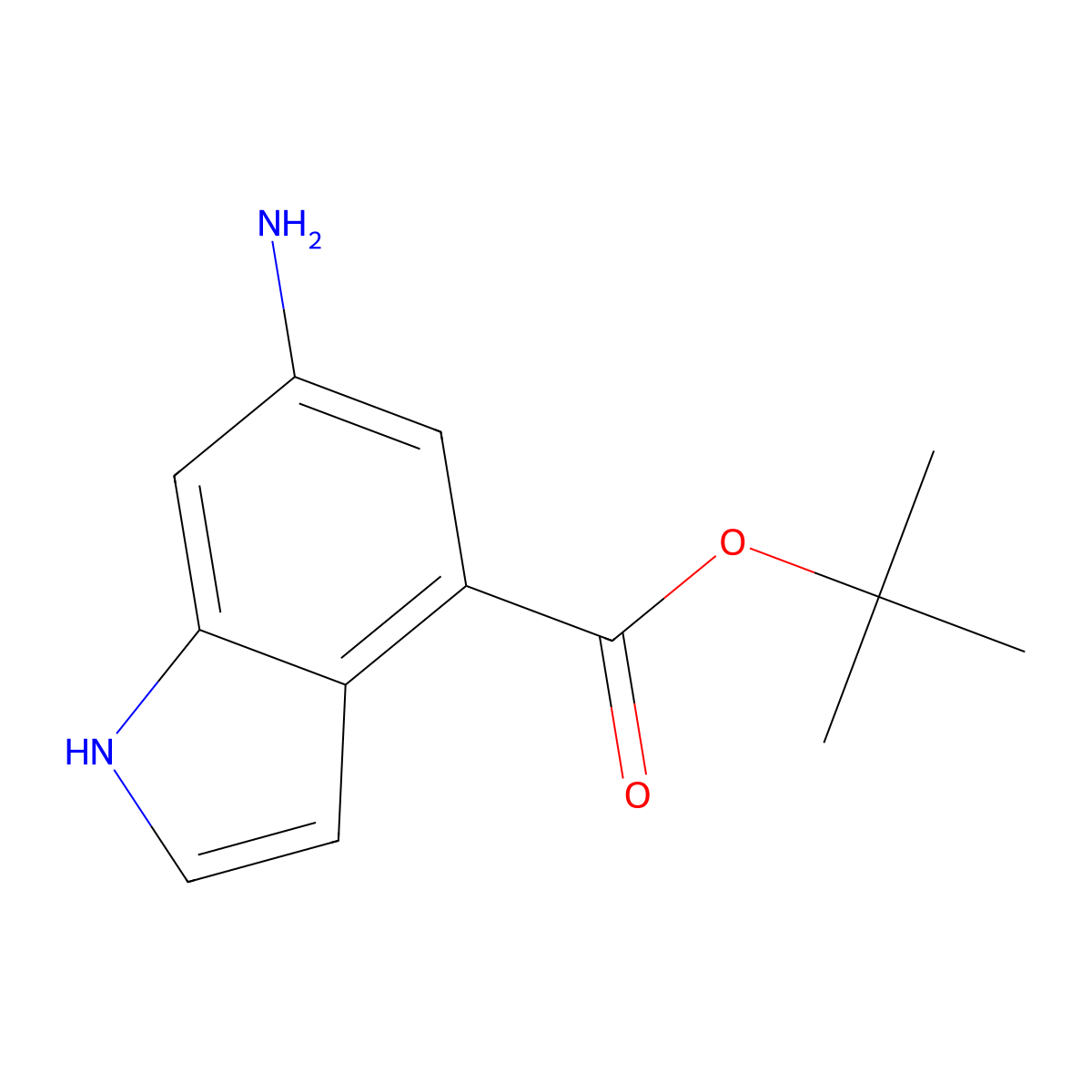 tert-Butyl 6-amino-1H-indole-4-carboxylate molecular structure, CAS 2248361-82-0