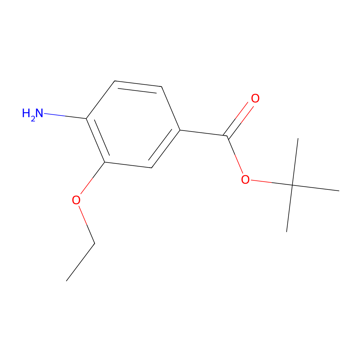 Tert-butyl 4-amino-3-ethoxybenzoate molecular structure, CAS 2248362-04-9