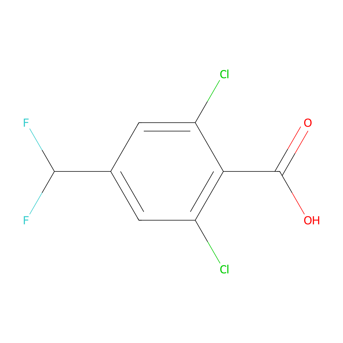 2,6-Dichloro-4-(difluoromethyl)benzoic acid molecular structure, CAS 2248362-07-2