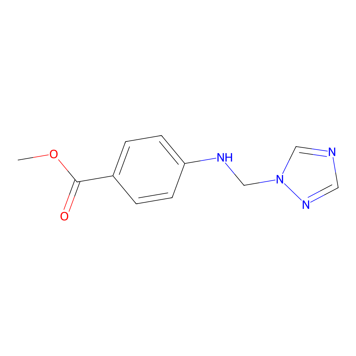 methyl 4-{[(1H-1,2,4-triazol-1-yl)methyl]amino}benzoate molecular structure, CAS 2248362-93-6