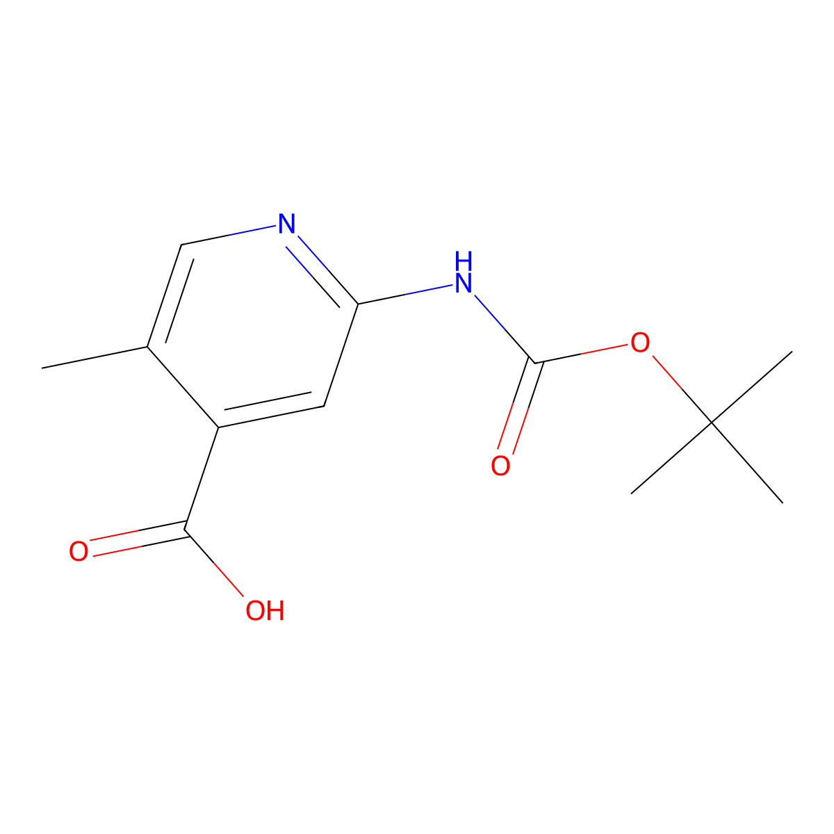2-{[(Tert-butoxy)carbonyl]amino}-5-methylpyridine-4-carboxylic acid molecular structure, CAS 2248363-03-1