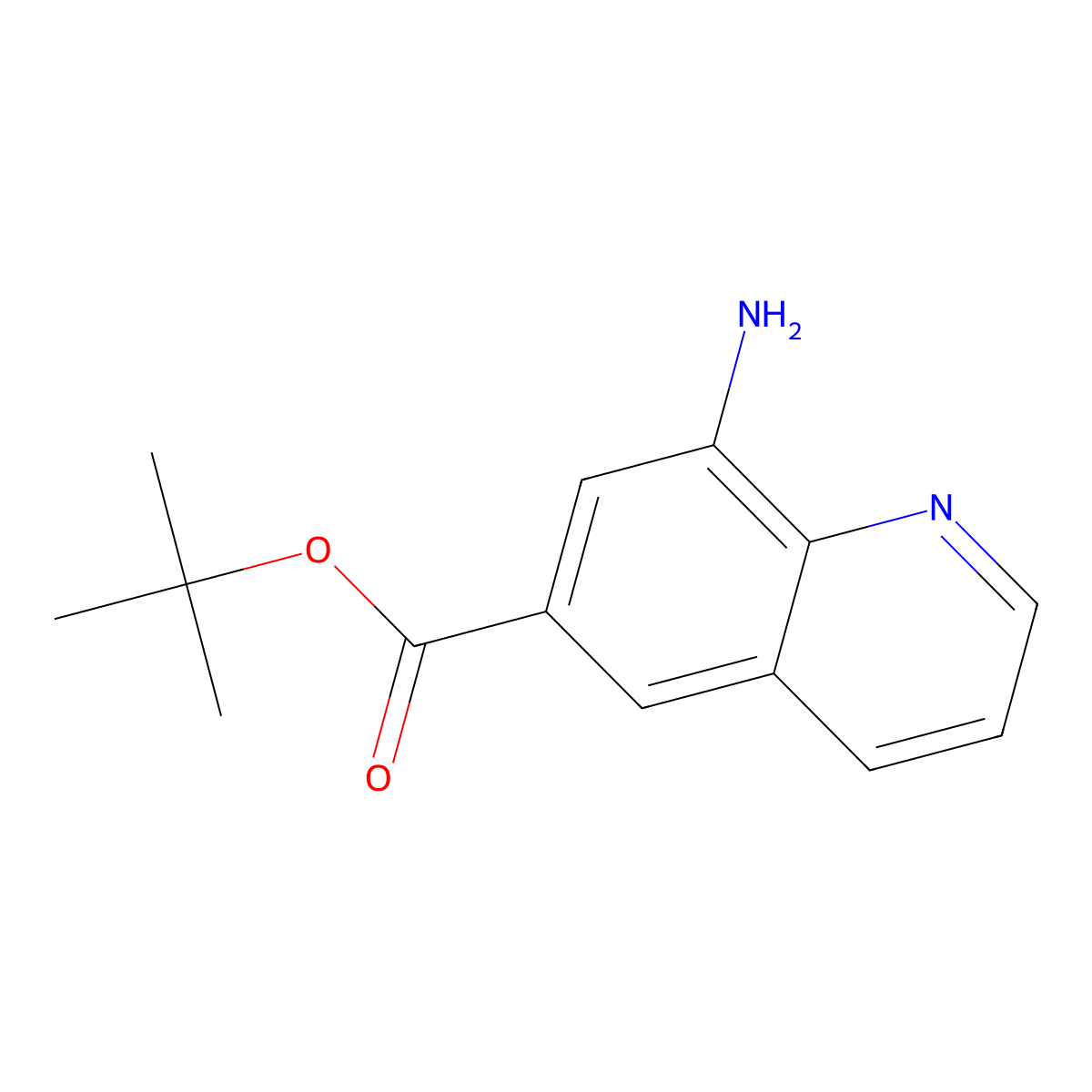 Tert-butyl 8-aminoquinoline-6-carboxylate molecular structure, CAS 2248363-04-2