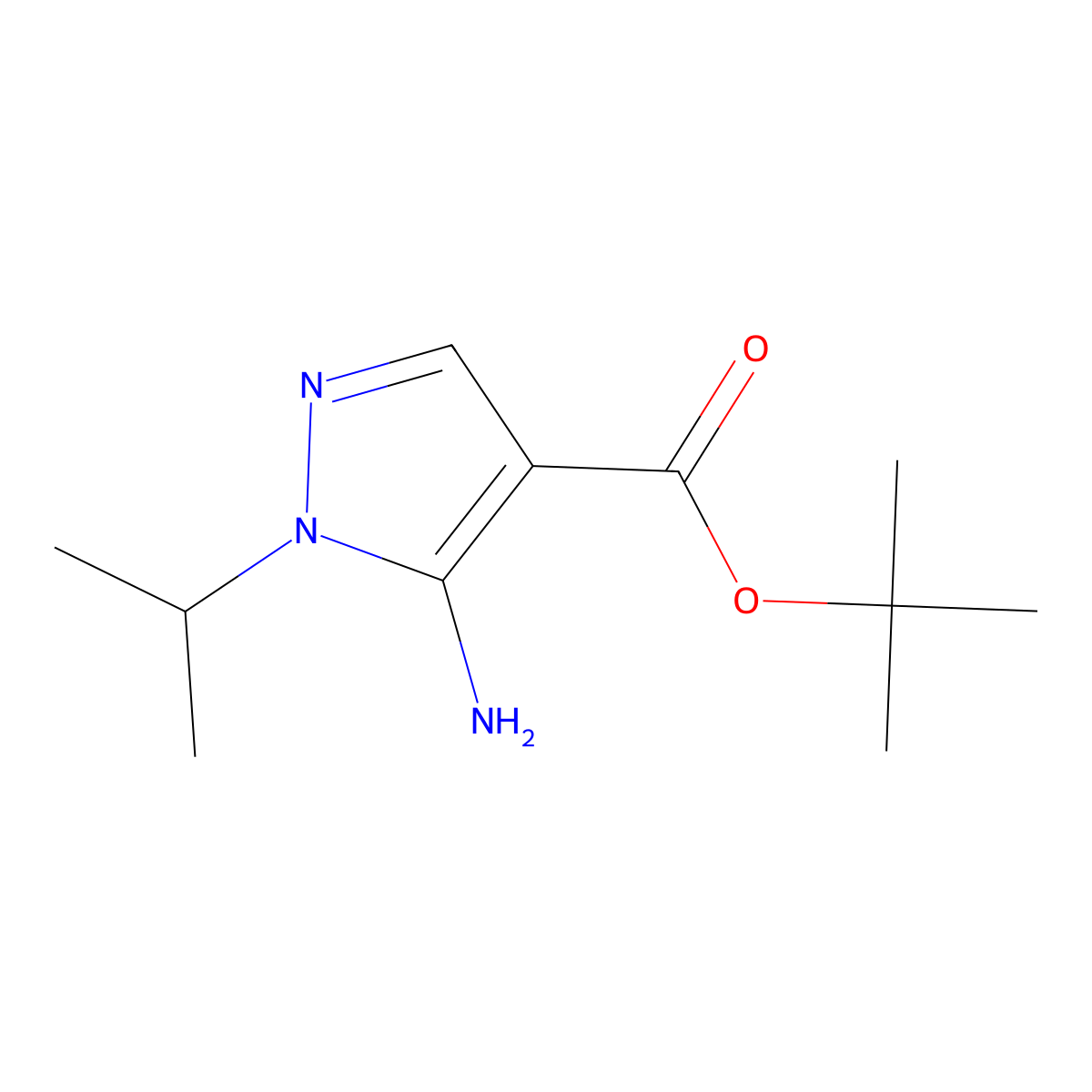 tert-butyl 5-amino-1-(propan-2-yl)-1H-pyrazole-4-carboxylate molecular structure, CAS 2248363-28-0