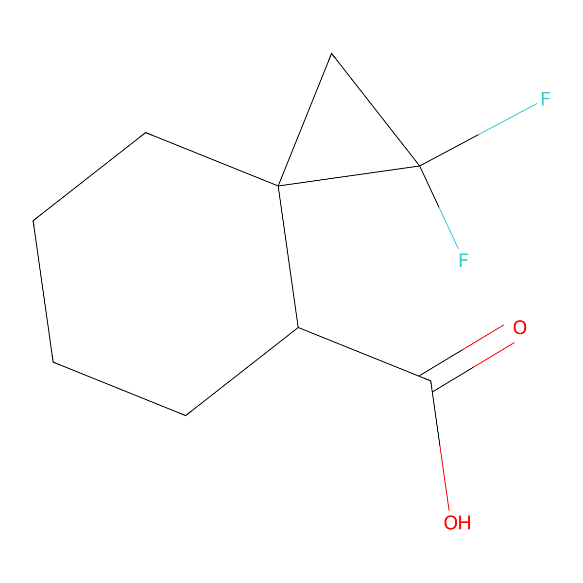 1,1-Difluorospiro[2.5]octane-4-carboxylic acid molecular structure, CAS 2248363-30-4