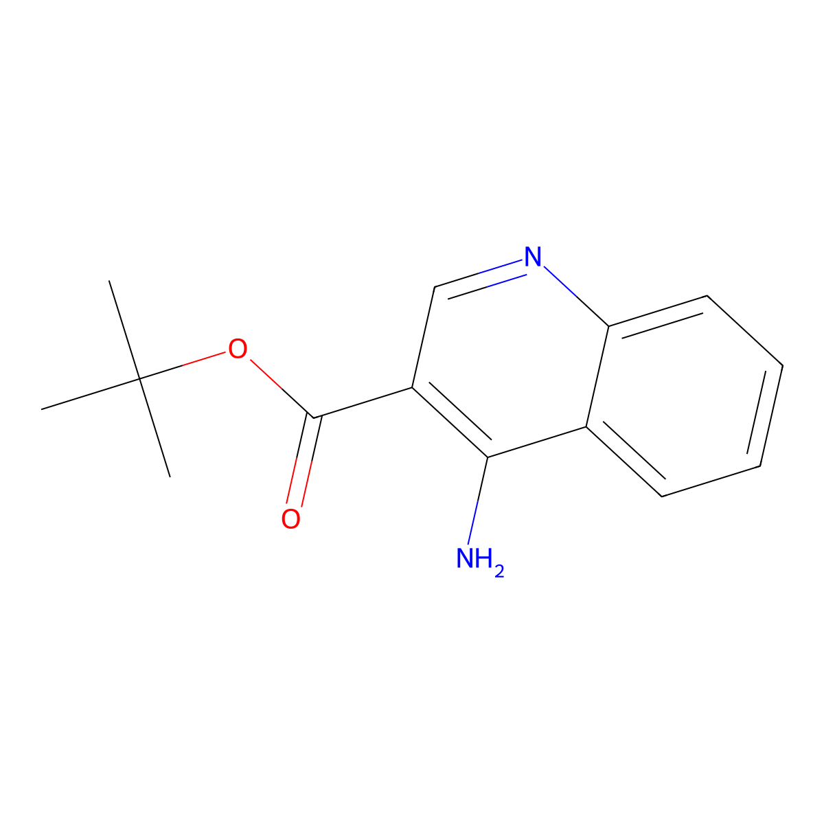Tert-butyl 4-aminoquinoline-3-carboxylate molecular structure, CAS 2248363-31-5