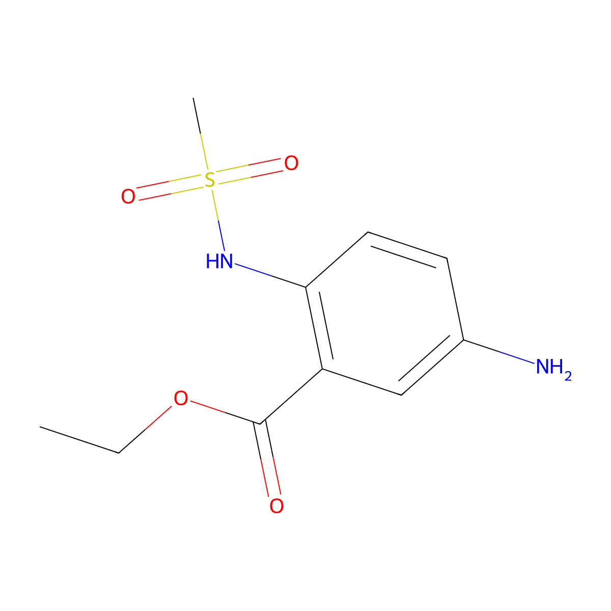 Ethyl 5-amino-2-methanesulfonamidobenzoate molecular structure, CAS 2248364-03-4