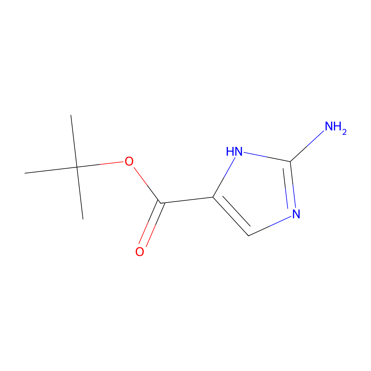 tert-butyl 2-amino-1H-imidazole-5-carboxylate molecular structure, CAS 2248364-16-9