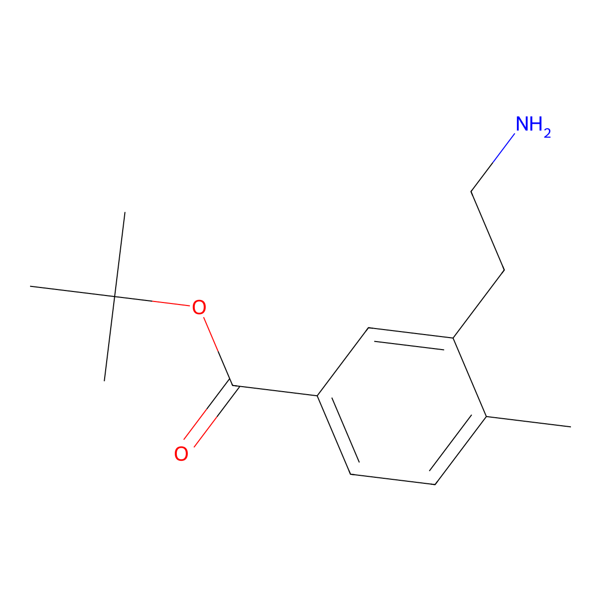 Tert-butyl 3-(2-aminoethyl)-4-methylbenzoate molecular structure, CAS 2248364-64-7