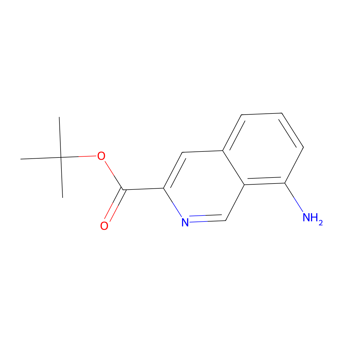 Tert-butyl 8-aminoisoquinoline-3-carboxylate molecular structure, CAS 2248365-11-7
