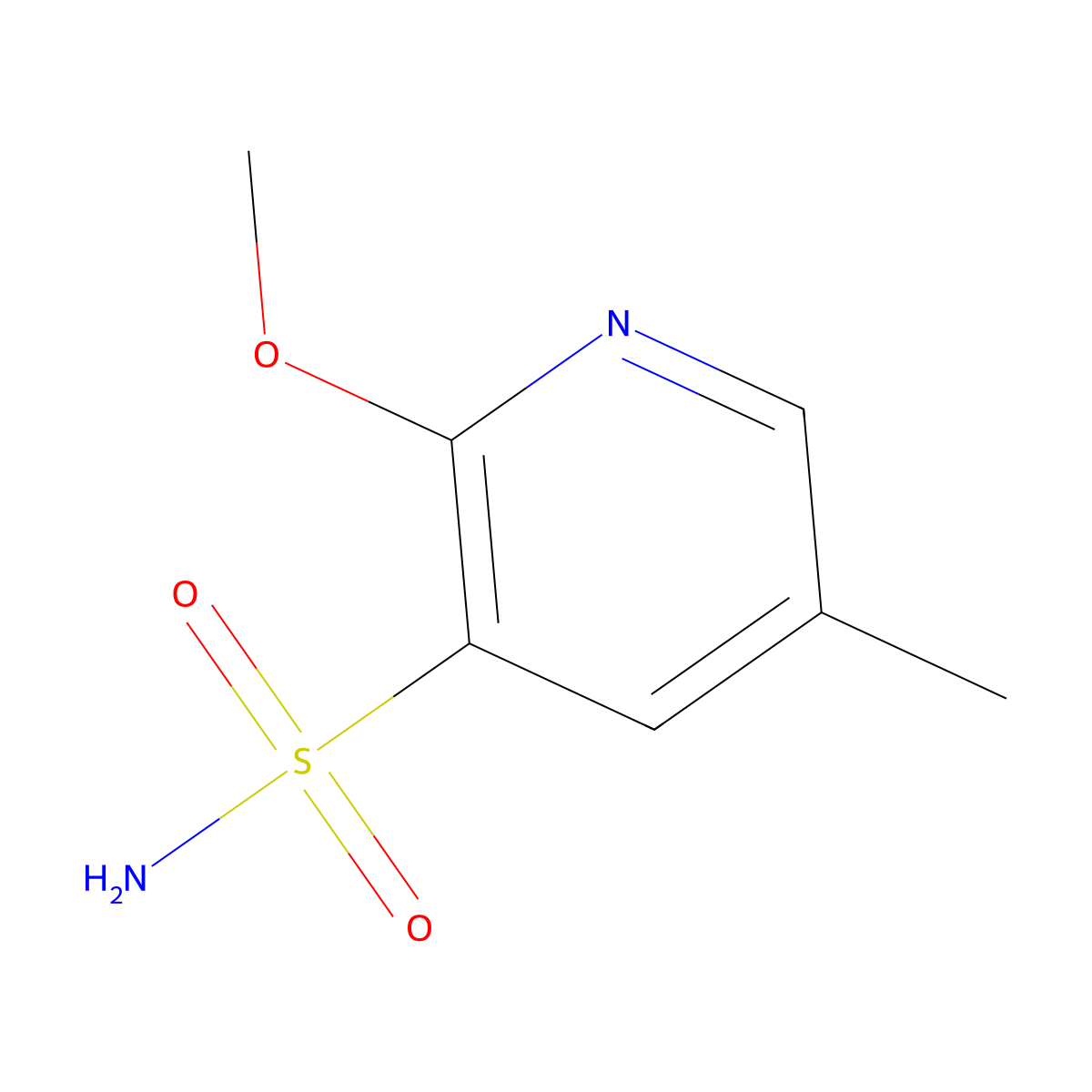 2-Methoxy-5-methylpyridine-3-sulfonamide molecular structure, CAS 2248365-55-9