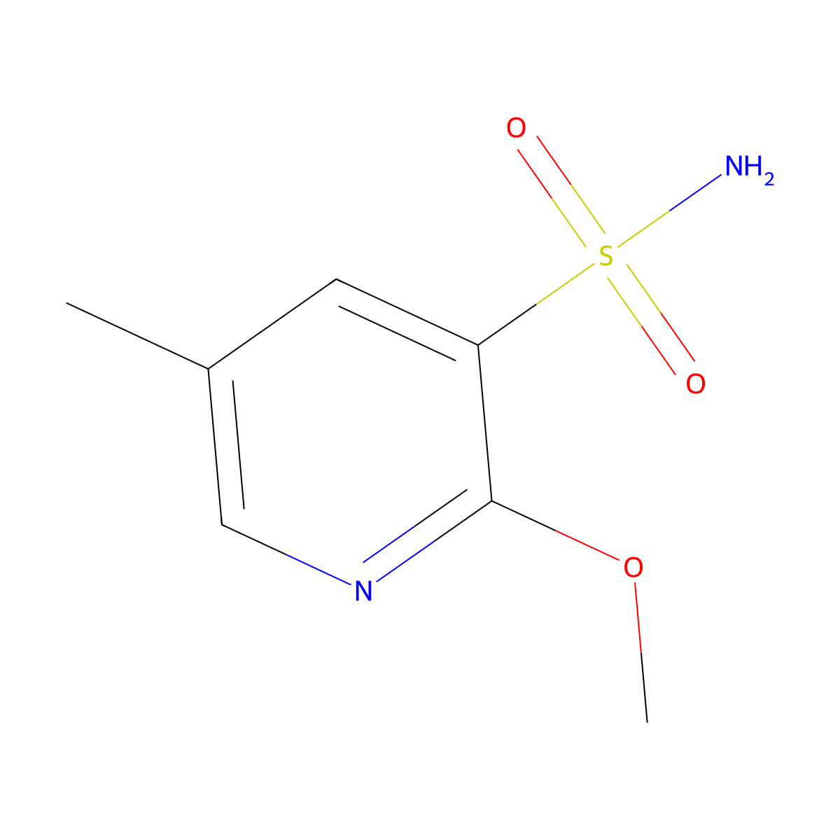 2-Methoxy-5-methylpyridine-3-sulfonamide molecular structure, CAS 2248365-55-9