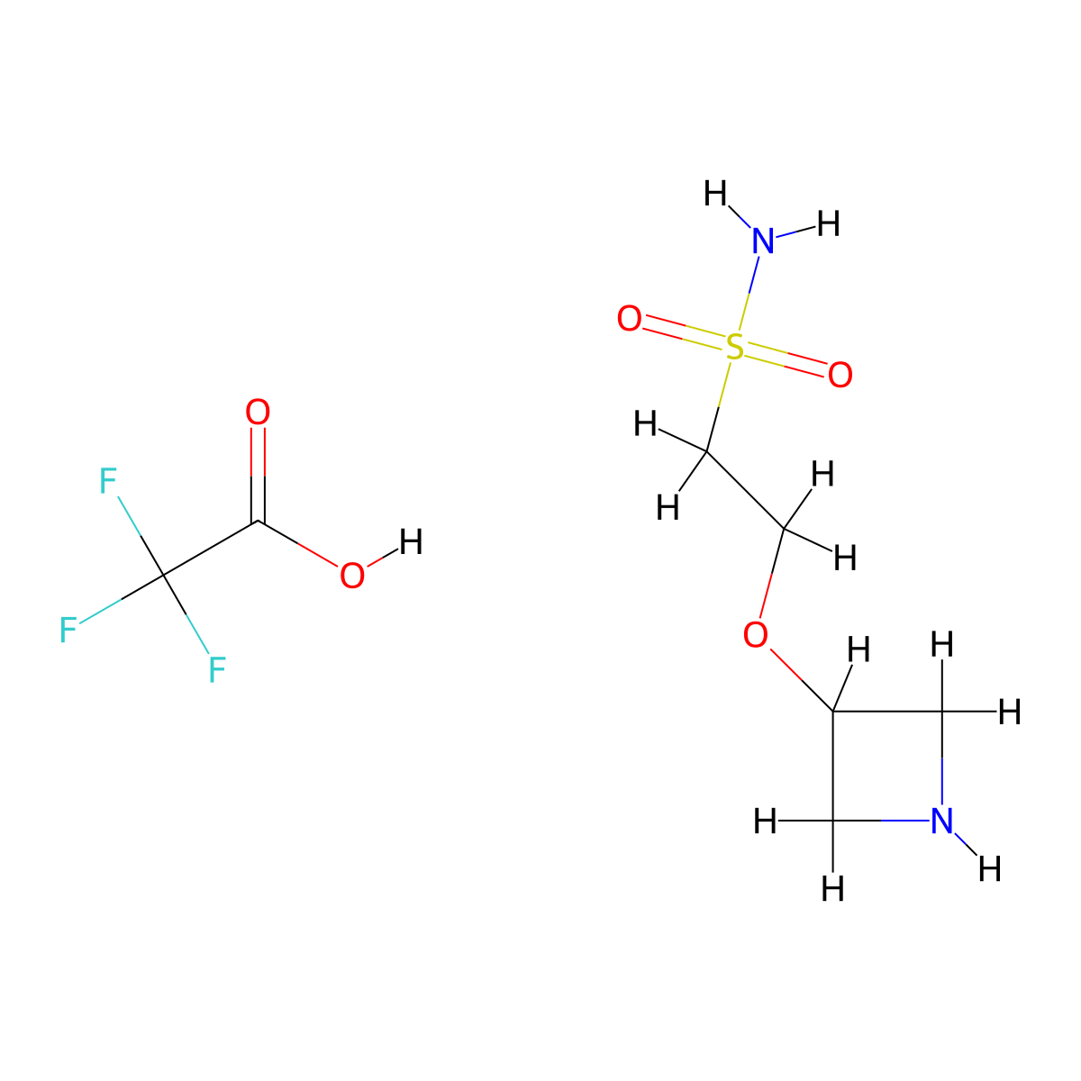 2-(Azetidin-3-yloxy)ethane-1-sulfonamide; trifluoroacetic acid molecular structure, CAS 2248365-63-9