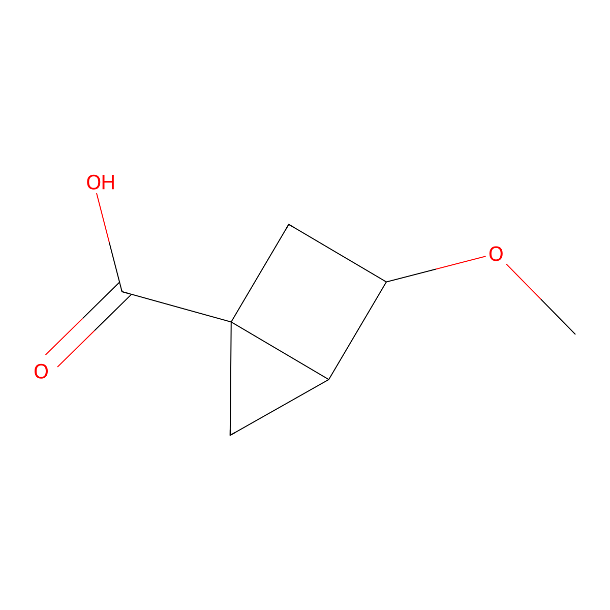 Rel-(1S,3R,4R)-3-methoxybicyclo[2.1.0]pentane-1-carboxylic acid molecular structure, CAS 2248365-66-2