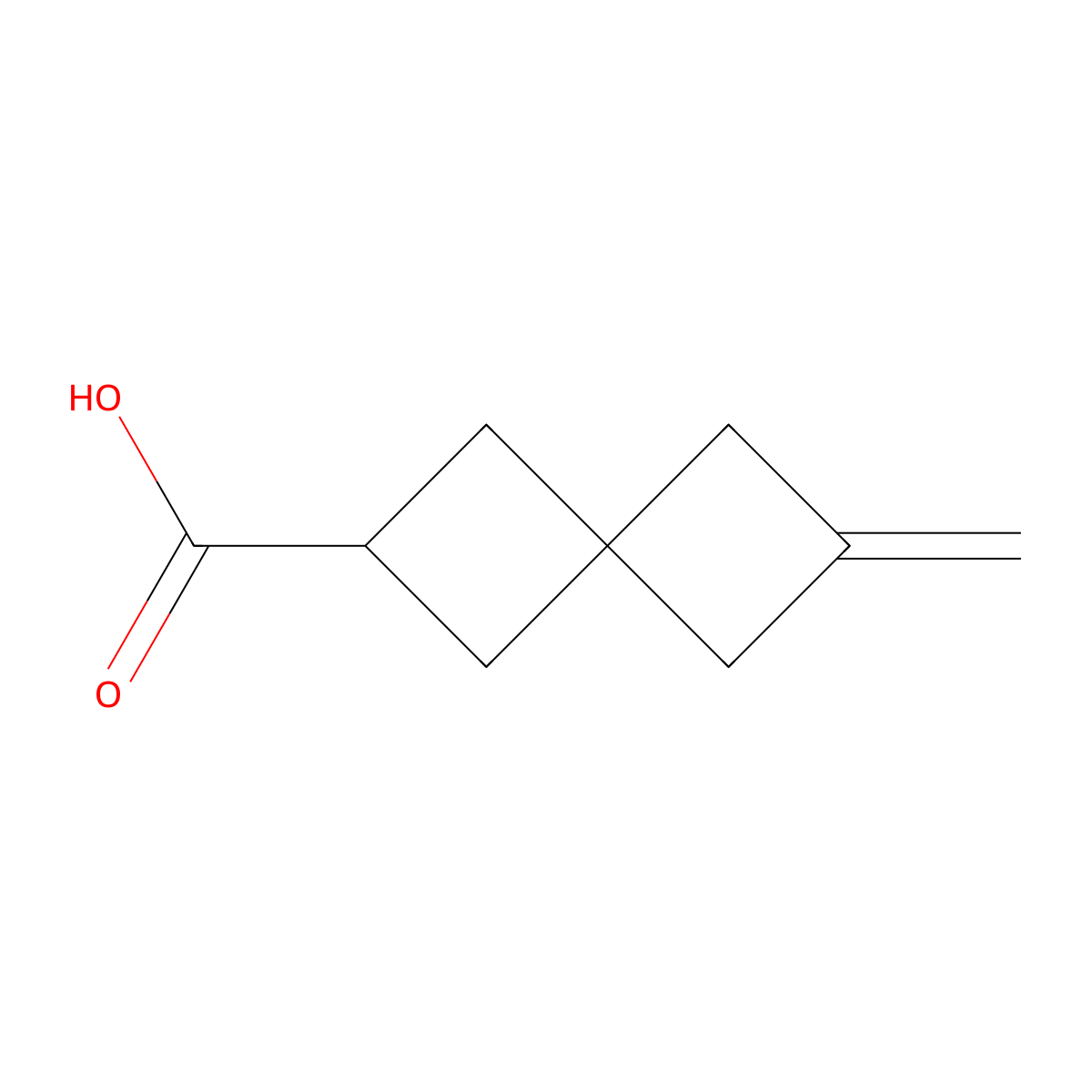 6-Methylidenespiro[3.3]heptane-2-carboxylicacid molecular structure, CAS 2248366-74-5