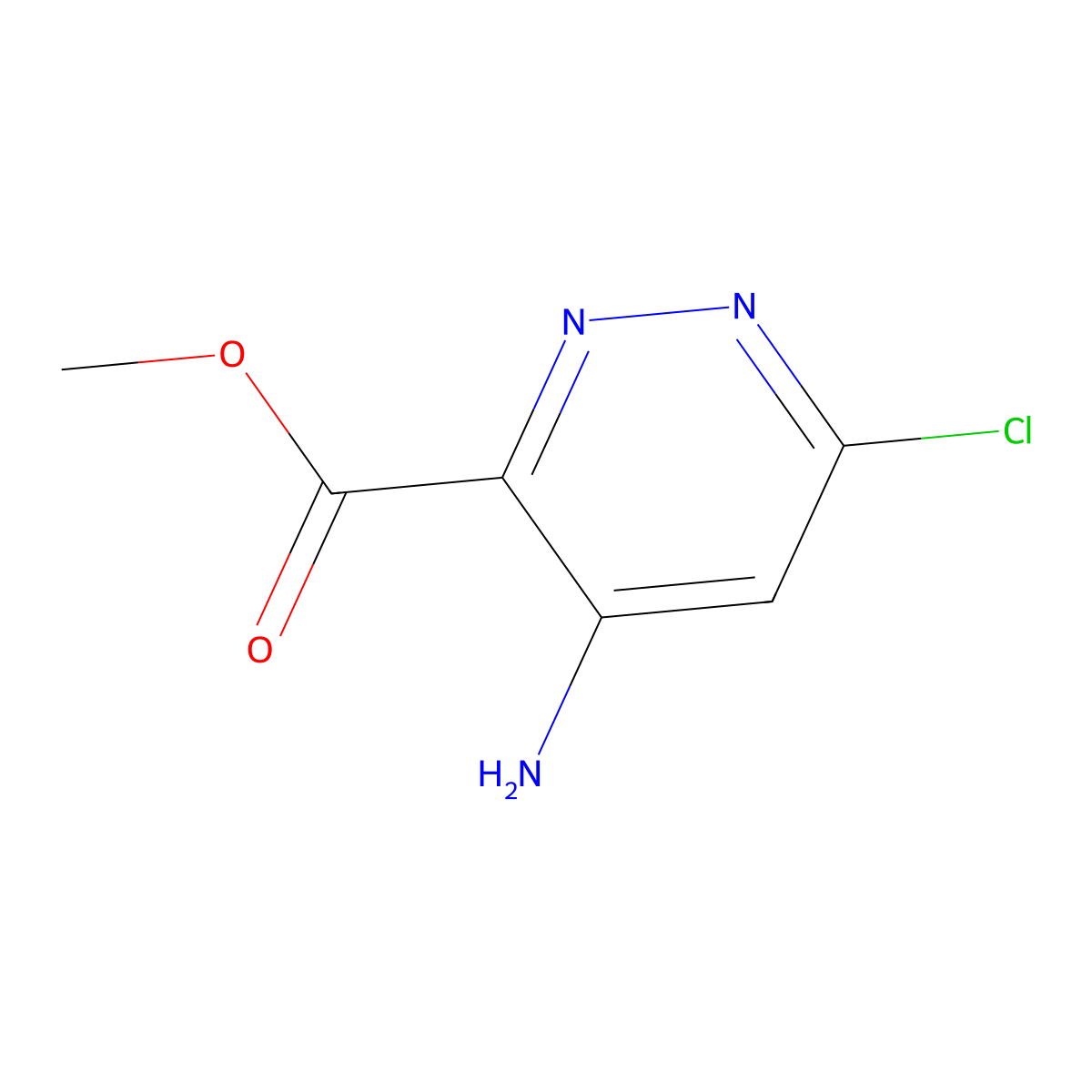 Methyl 4-amino-6-chloropyridazine-3-carboxylate molecular structure, CAS 2248366-97-2