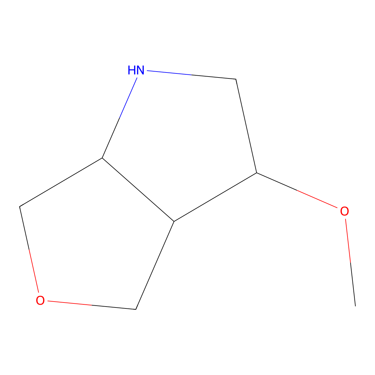 rac-(3R,3aR,6aS)-3-methoxy-hexahydro-1H-furo(3,4-b)pyrrole molecular structure, CAS 2248367-05-5