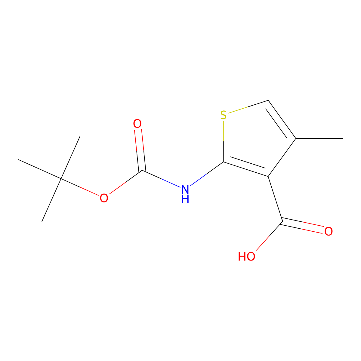 2-{[(Tert-butoxy)carbonyl]amino}-4-methylthiophene-3-carboxylic acid molecular structure, CAS 2248367-34-0