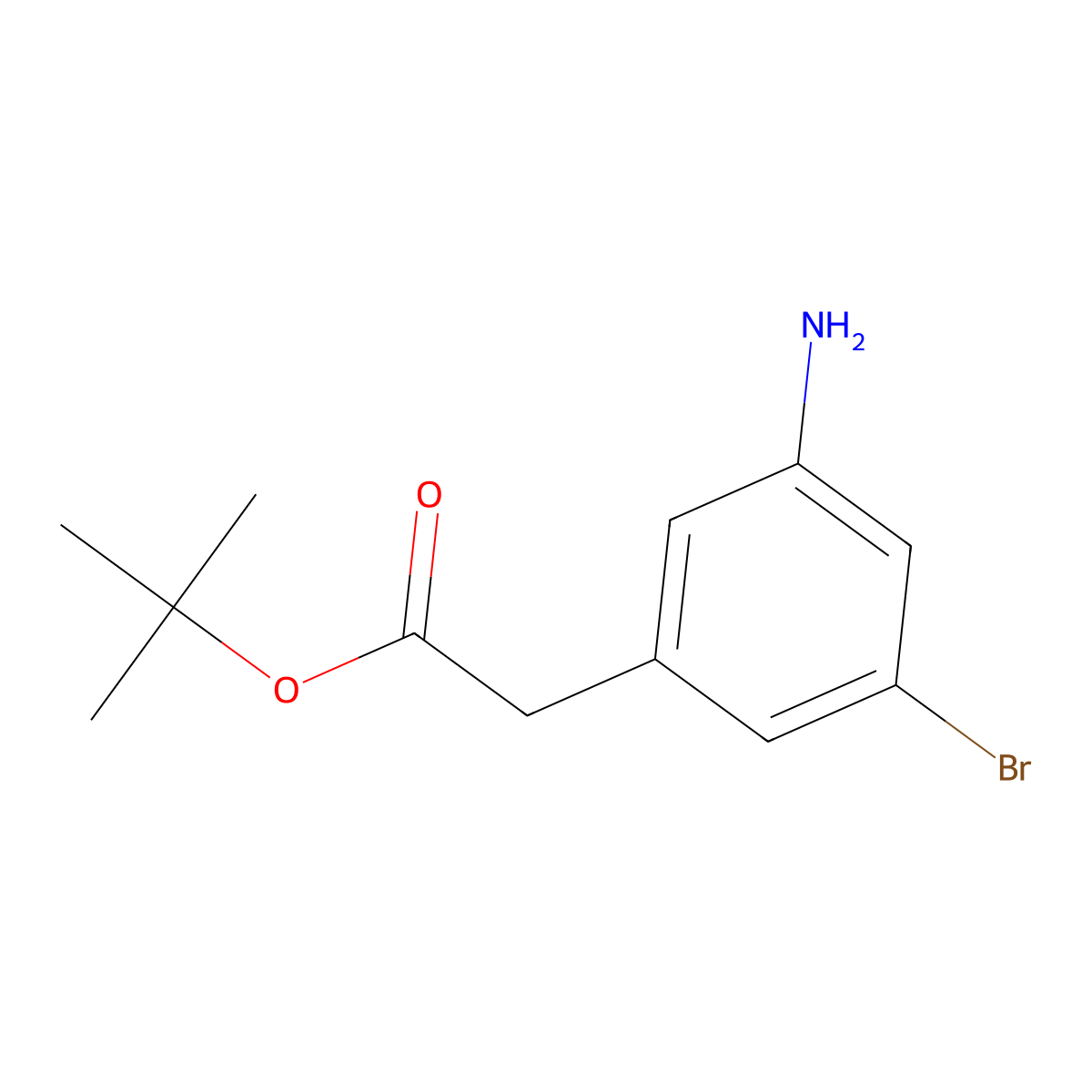 Tert-butyl 2-(3-amino-5-bromophenyl)acetate molecular structure, CAS 2248367-45-3