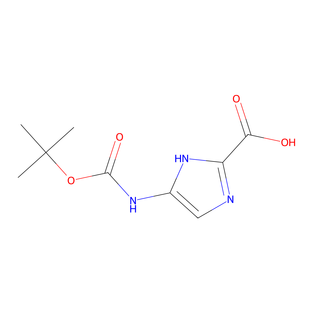 4-{[(tert-butoxy)carbonyl]amino}-1H-imidazole-2-carboxylic acid molecular structure, CAS 2248367-77-1