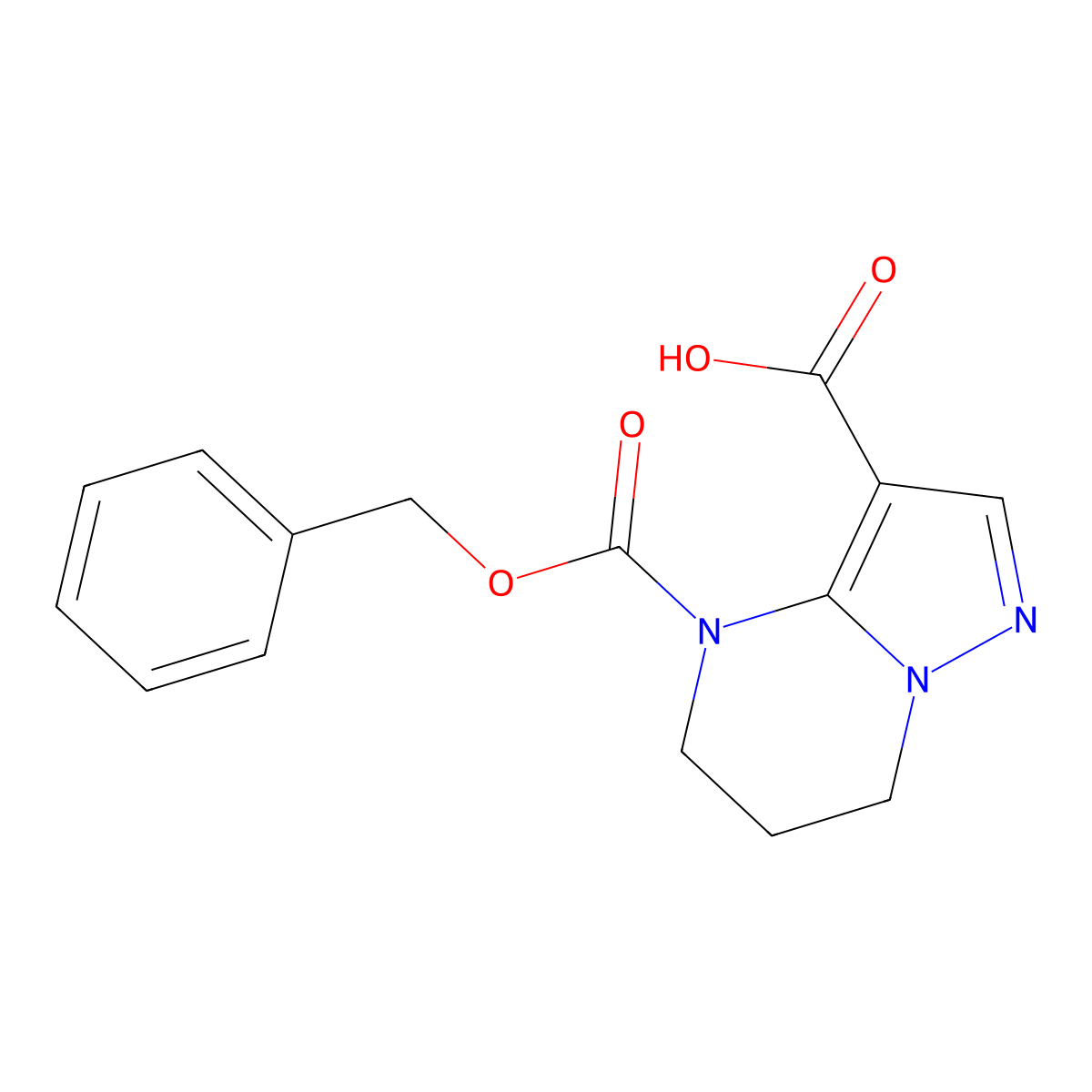 4-[(benzyloxy)carbonyl]-4H,5H,6H,7H-pyrazolo[1,5-a]pyrimidine-3-carboxylic acid molecular structure, CAS 2248368-49-0