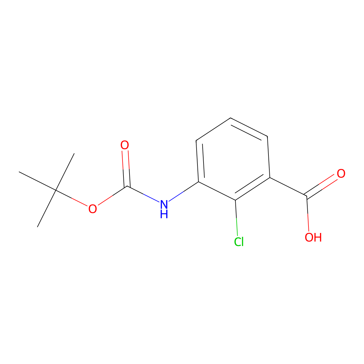 3-{[(Tert-butoxy)carbonyl]amino}-2-chlorobenzoic acid molecular structure, CAS 2248369-04-0