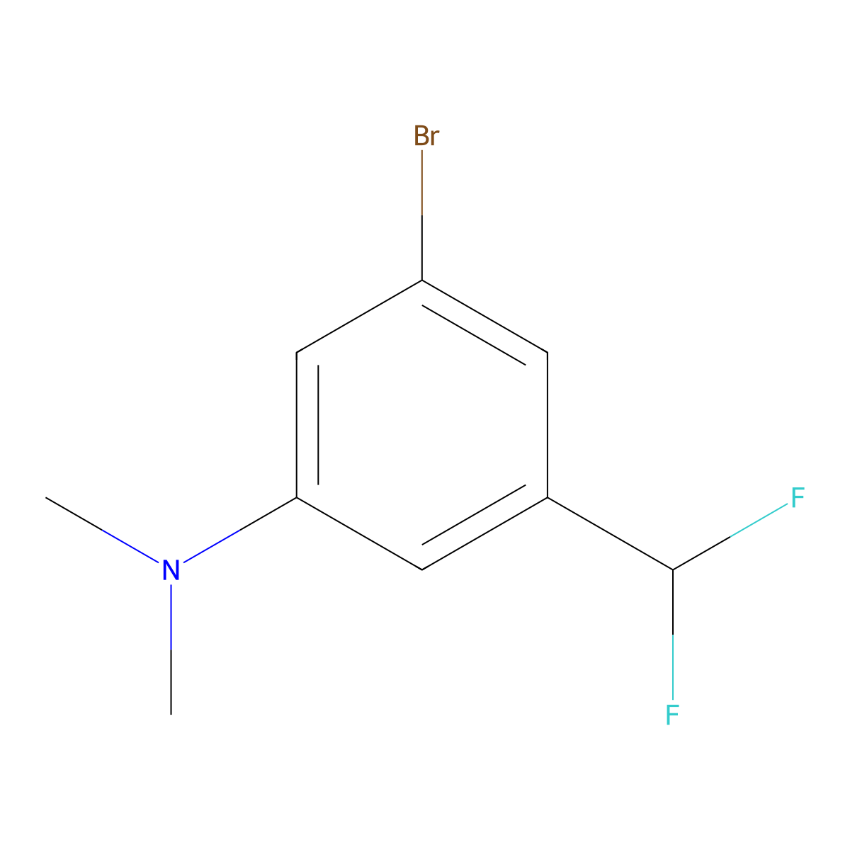 3-Bromo-5-(difluoromethyl)-N,N-dimethylaniline molecular structure, CAS 2248369-15-3