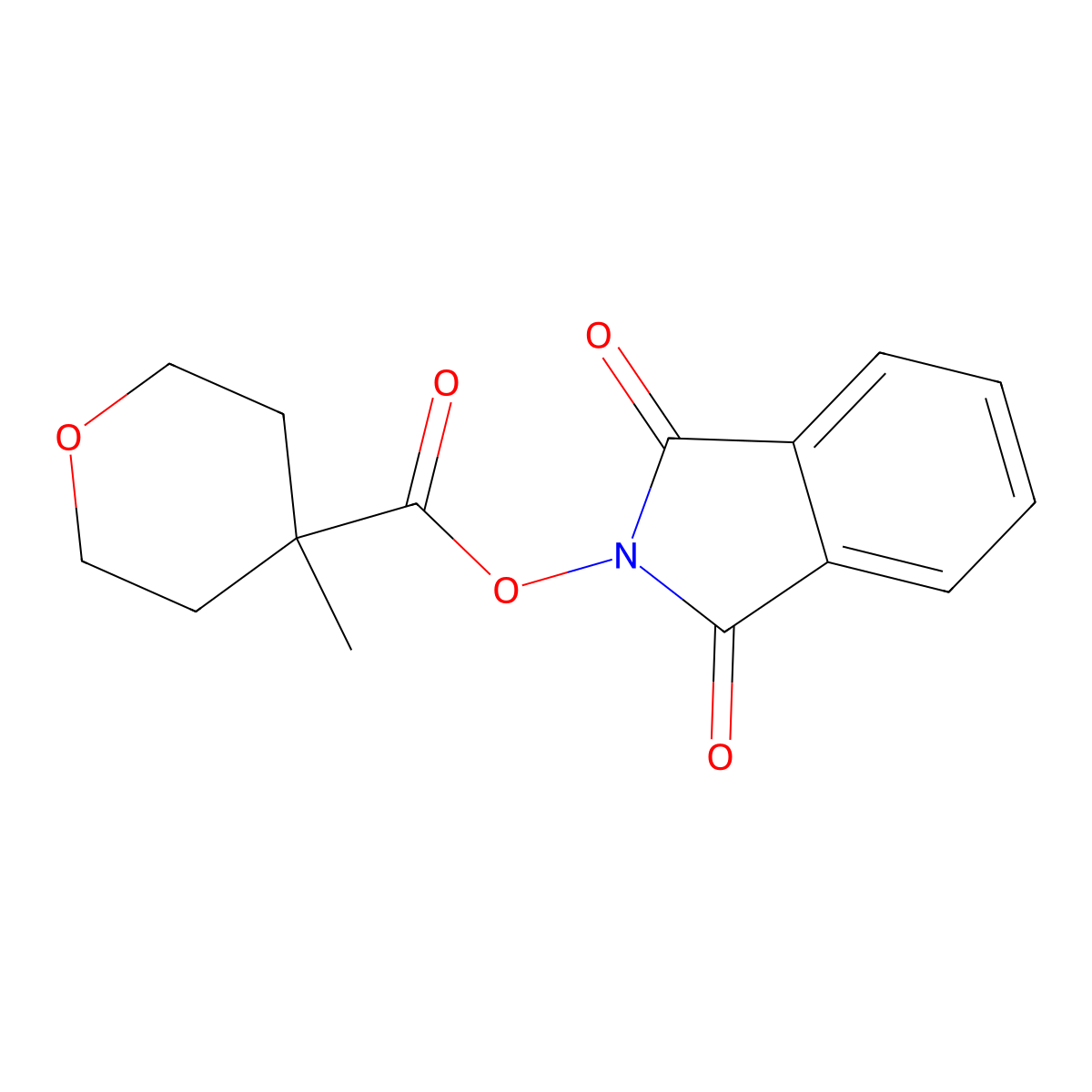 1,3-dioxo-2,3-dihydro-1H-isoindol-2-yl 4-methyloxane-4-carboxylate molecular structure, CAS 2248369-93-7