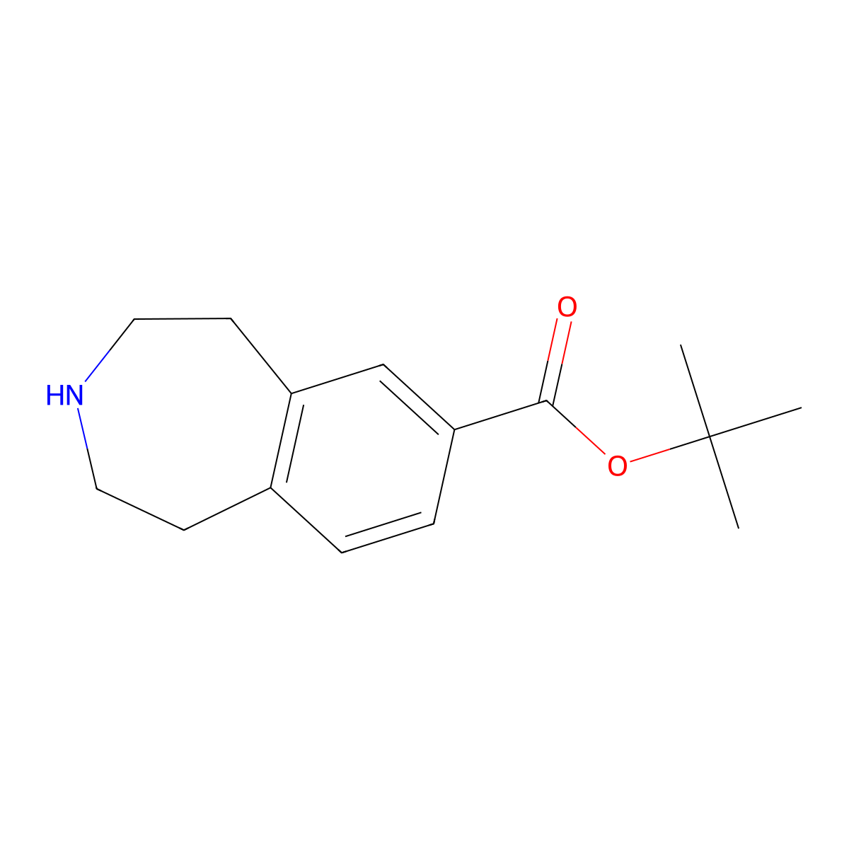 Tert-butyl 2,3,4,5-tetrahydro-1H-3-benzazepine-7-carboxylate molecular structure, CAS 2248370-30-9